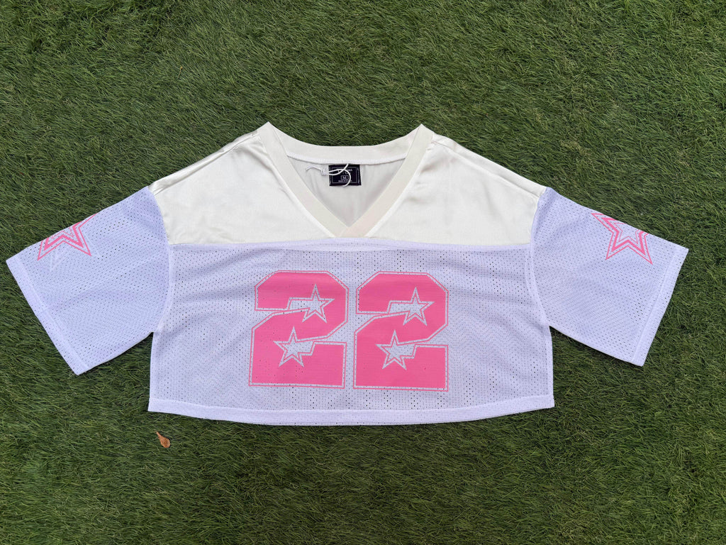 Cropped "22" Blushy White Jersey