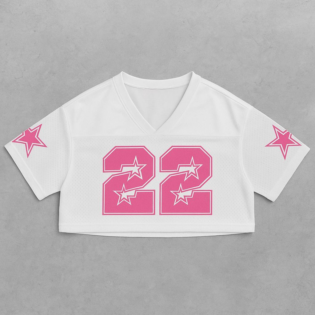 Cropped "22" Blushy White Jersey