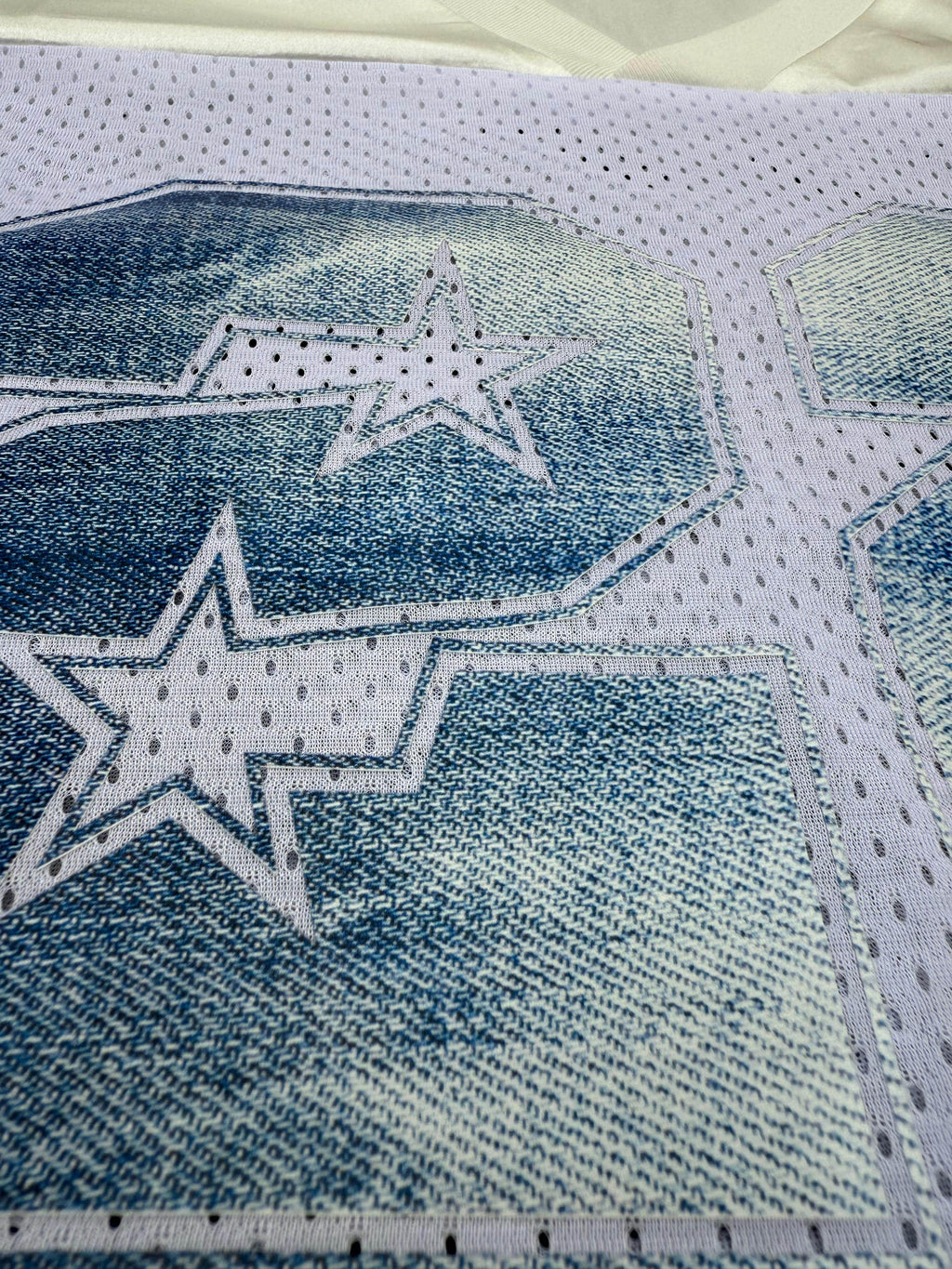 Cropped "22" Denim Jersey