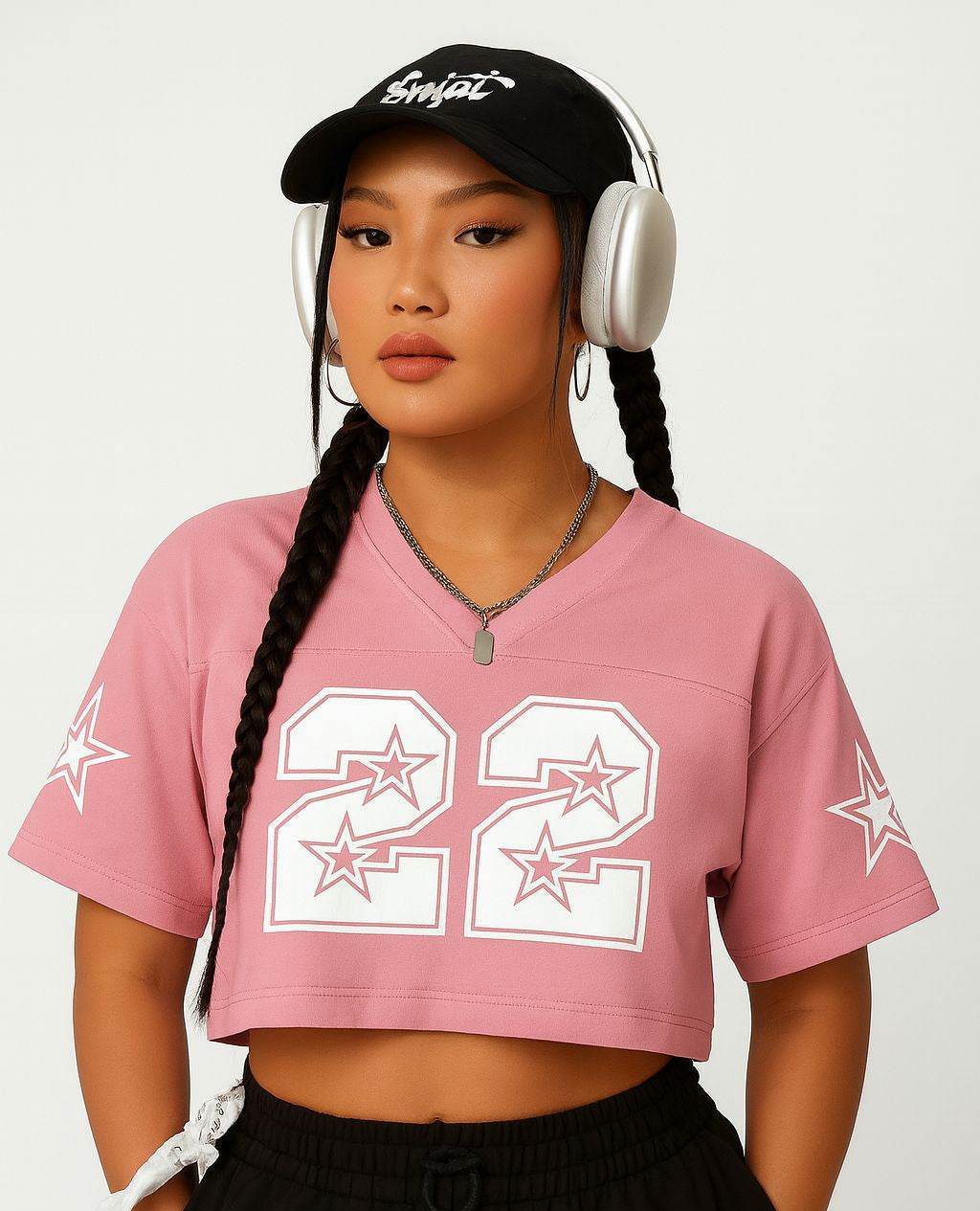 Cropped "22" Pink Jersey