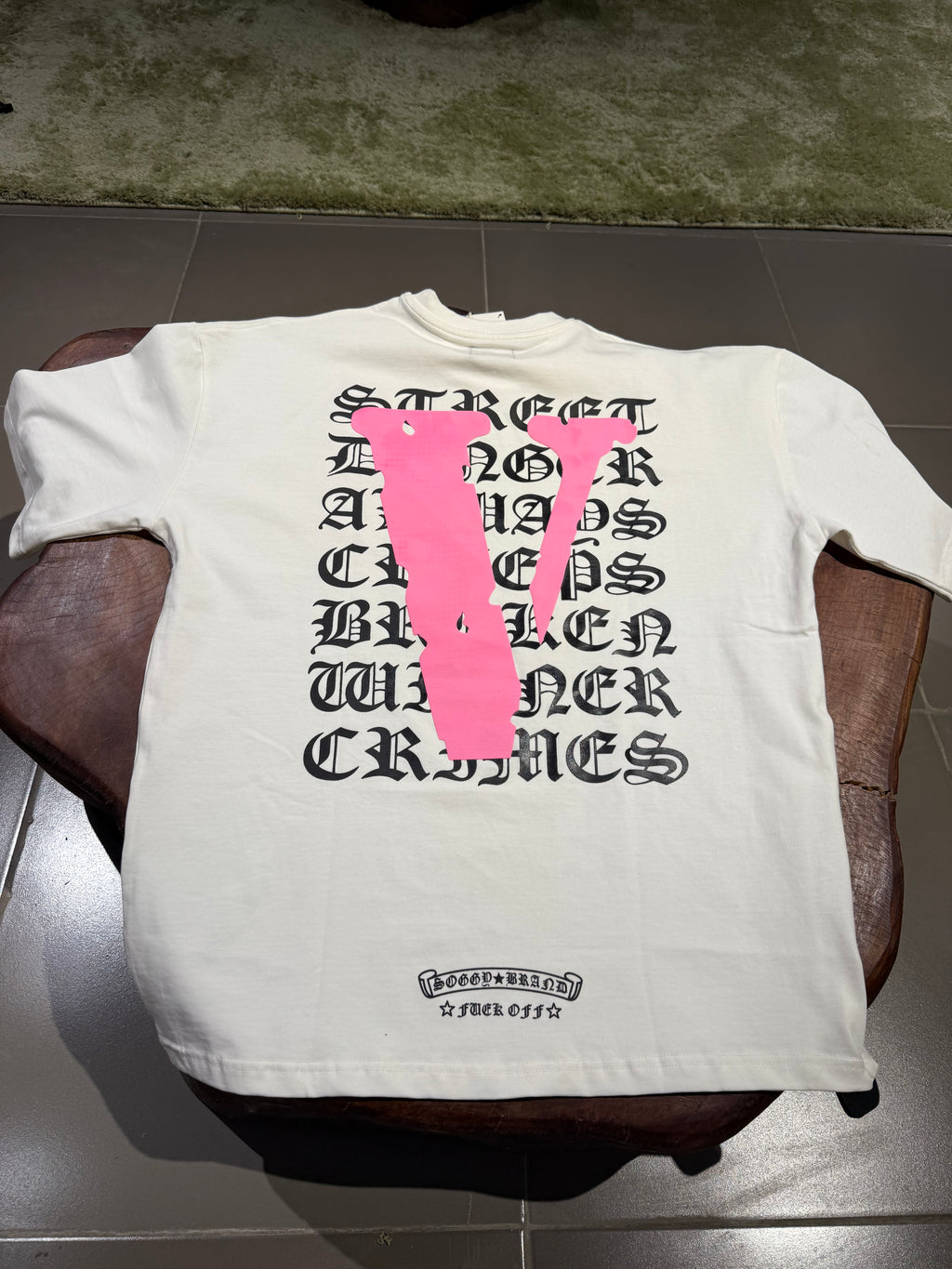 V Town White Tee - votch